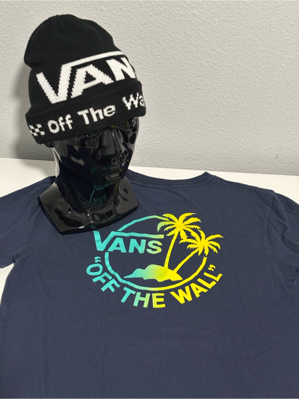 Vans "Breakin' Curfew" knit cuff beanie and Dual Palm" short-sleeve graphic T.